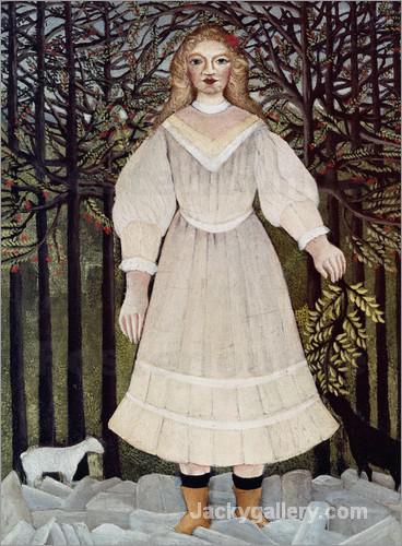 The young girl-95 by Henri Rousseau paintings reproduction